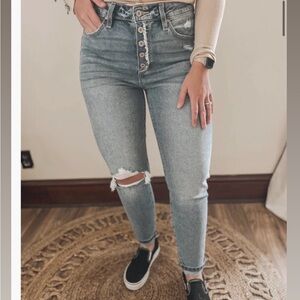 KanCan Light Blue Distressed Skinny Jeans